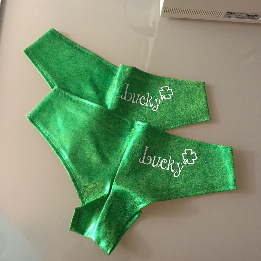 Green lucky cheeky shorts